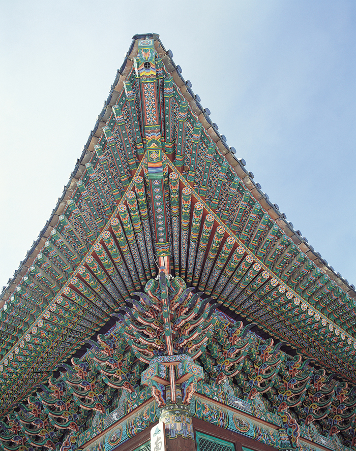 Dancheong Korean Temple roof decoration