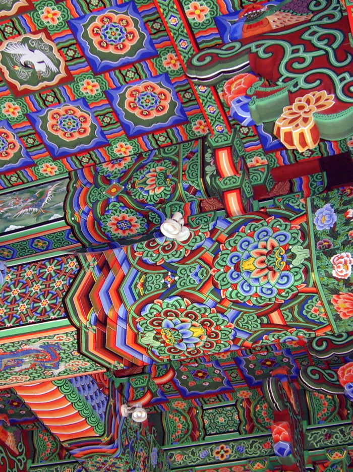 Various Dancheong ceiling painting of Buddhist temple