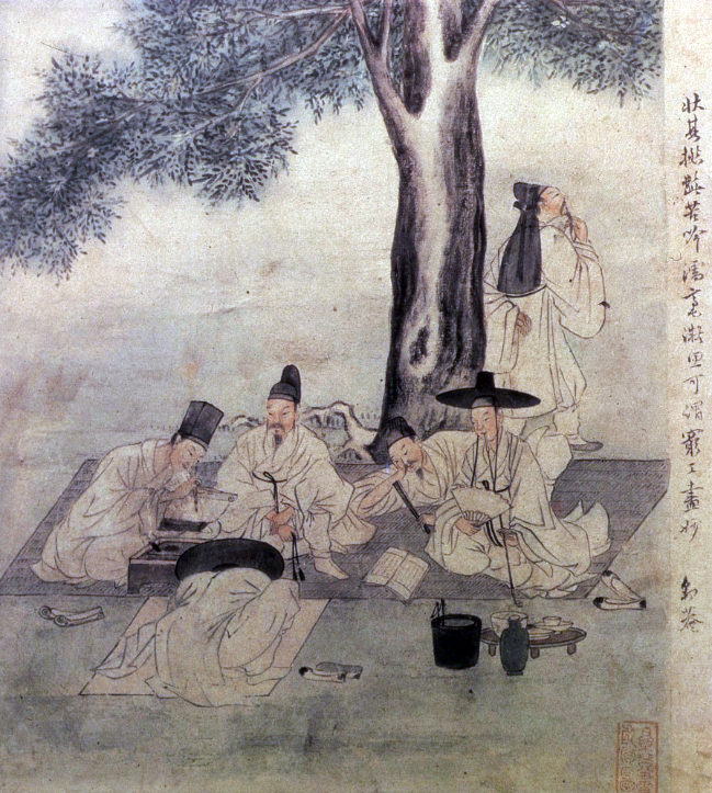 Joseon artist Kang Hee-eon painting of composing poem