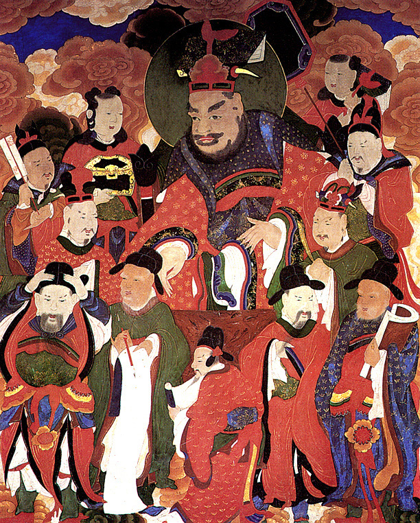 taenghwa bodhisattvas and generals guarding Buddha painting