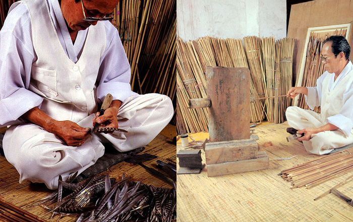 Korean traditional method of arrow making