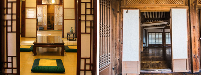 Hanji Korean mulberry paper door if Hanok