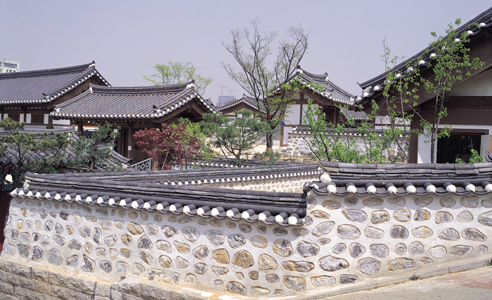 Wall eaves of hanok in Namsan hanok village
