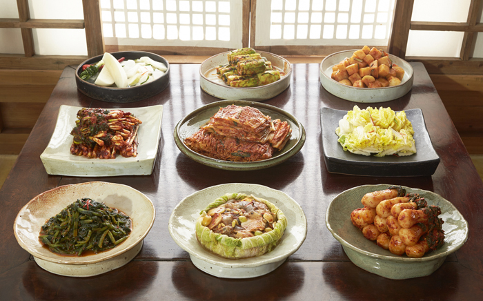 Various types of Kimchi
