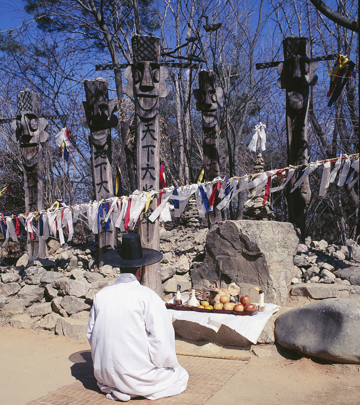 Jangseung ceremony praying for peace well-being