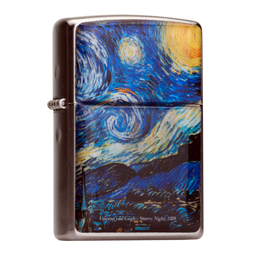 Mother of Pearl Starry Night by Van Gogh Zippo Cigarette Lighter 