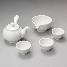 Korean Style Tea Set White Porcelain Tea Ceremony Service Set 