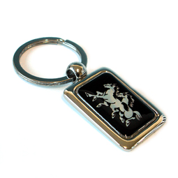 Mother of Pearl Luxury Key Ring with Horse Design