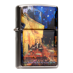 Mother of Pearl Cafe Terrace at Night by Van Gogh Zippo Cigarette Lighter 
