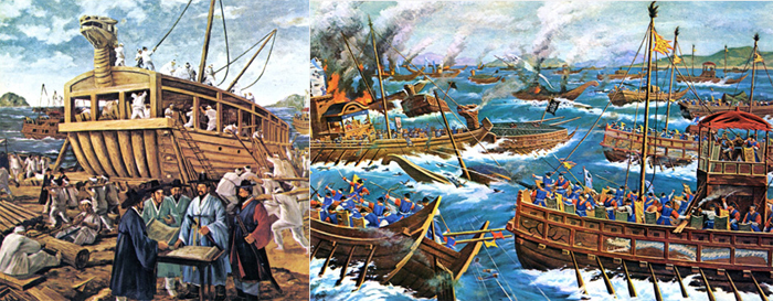 Turtle ship battle and admiral Yi Sun-shin
