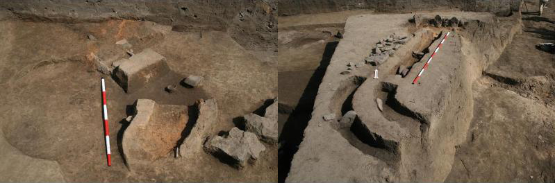 Ancient floor heated Ondol room remains of Koera
