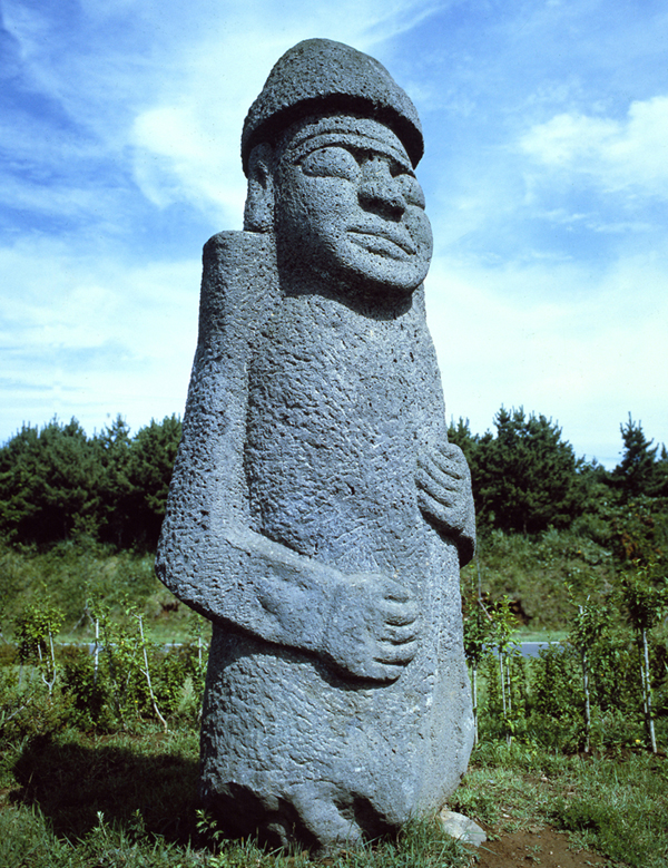 Dol hareubang stone statue in Jejudo Island