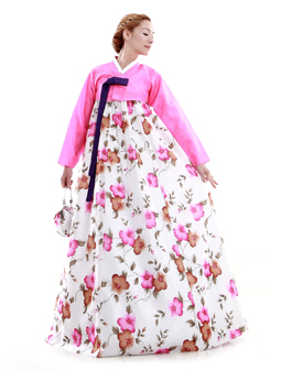 Custom Made Faux Silk Purple Violet Evening Party Hanbok Korean Dress