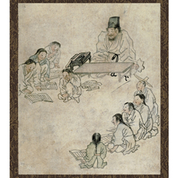 Wall Decor Hanging Korean Painting: Confucian Classroom