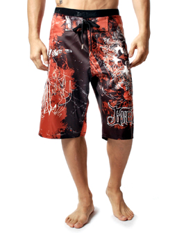 Cross Design Beach Surf Board Shorts Trunks