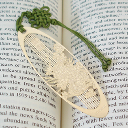 Metal Bookmarks with Macrame Knots: Dragon, Phoenix