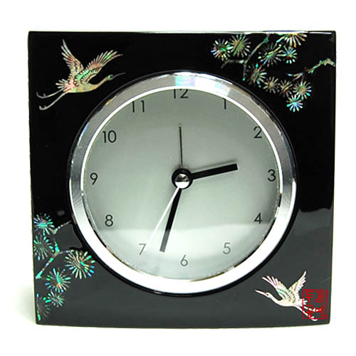   Retro Bedside Quartz Desk Office Alarm Black Desktop Bird Clock  