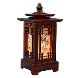 Table Lamp for Bedroom with Traditional Korean Pagoda Design