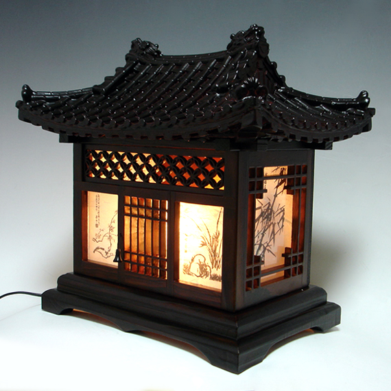  Korean traditional pattern wooden light/Wood lamp